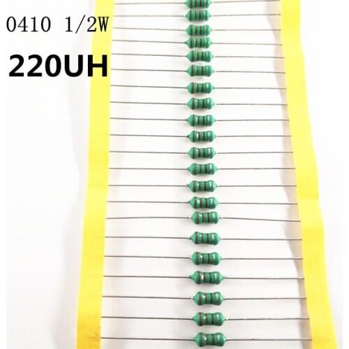 50pcs/LOT 1/2W color ring inductor 220UH 0410 0.5W inductance