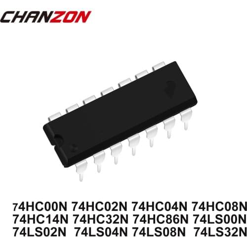 10PCS 74HC00N 74HC02N 74HC04N 74HC08N 74HC14N 74HC32N 74HC86N 74LS00N 74LS02N 74LS04N 74LS08N 74LS32N DIP DIP14 IC New Original