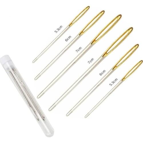 9pcs* Large-eye Needles Blunt Steel Yarn Knitting Needles Sewing Needles Bodkin