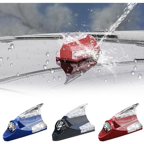 Car Auto Styling Wind Power Shark Fin Shaped Receiving Antenna LED Warning Flashing Light Lamp