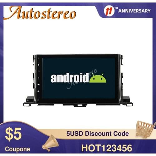 Android 10 DSP Car GPS Navigation For Toyota Highlander 2015 2016 2017 Auto Video Player Stereo Radio Mirror Link No DVD Player