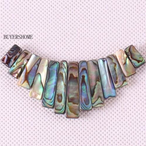 Free Shipping Fashion Jewelry Blue New Zealand Abalone Shell Pendant Beads Set 13Pcs RK060