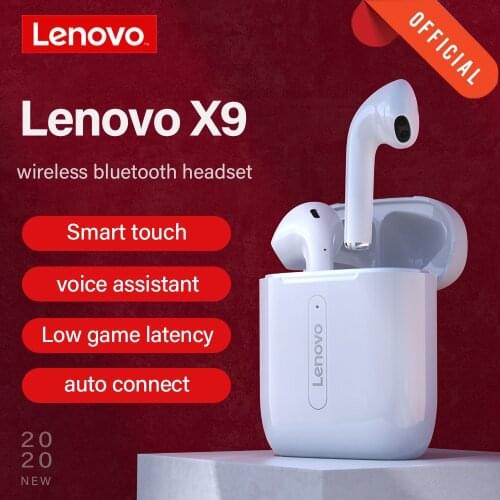 Lenovo X9 Wireless Headphones Bluetooth Headset Touch Control HiFi Stereo Earphone Ultra-light BT 5.0 Mini Wireless Earbuds X9