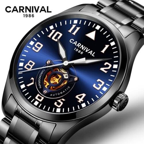 Reloj Hombre CARNIVAL Brand Military Watch Men Luxury Waterproof Fashion Luminous Automatic Mechanical Watches Montre Homme 2020