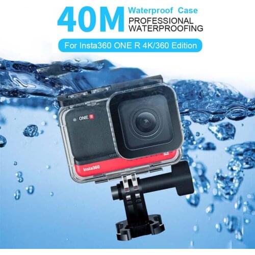 Underwater Diving Case for Insta 360 ONE R 4K 360 Edition Waterproof Box Diving Swimming Protective Cover Shell Camera Accessory