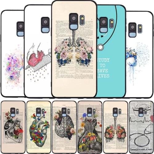 Medical medicine black Soft phone Case For Samsung S20 S10 S9 S8 S7 edge Plus Lite Note 8 9 10 A6 A7 A8 A9 2018 Cover