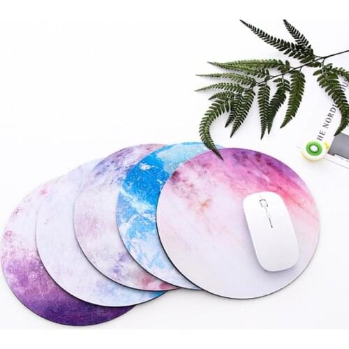Beautiful Computer 22CM Mouse Padding for MacBook xiaomi Lenovo Laptop Rubber Thickening Gaming Universe Star Round Mouse Pad