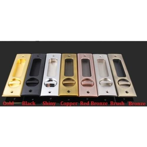 Square Sliding Pocket Door Lock Mortise Lock Set in Privacy Hook Bolt (Door Thickness: 35-45mm) Hanging slide wooden door