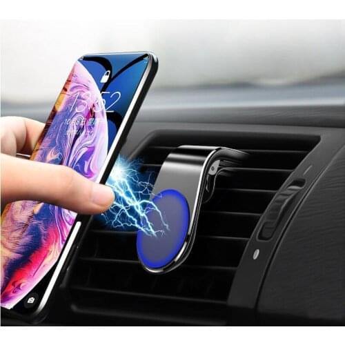 Magnetic Car phone Holder Stand For iPhone 12 11 8 7 Xiaomi Samsung 360 Metal Air vent Magnetic Holder in Car GPS Mount Holder
