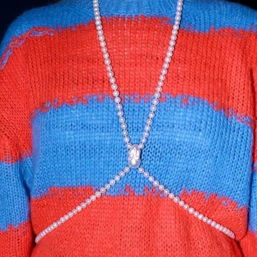 Fashion Luxury Freshwater Pearl Long Necklace For Women Waist Decorative Chain украшения 2020 бижутерия Baroque Jewelry