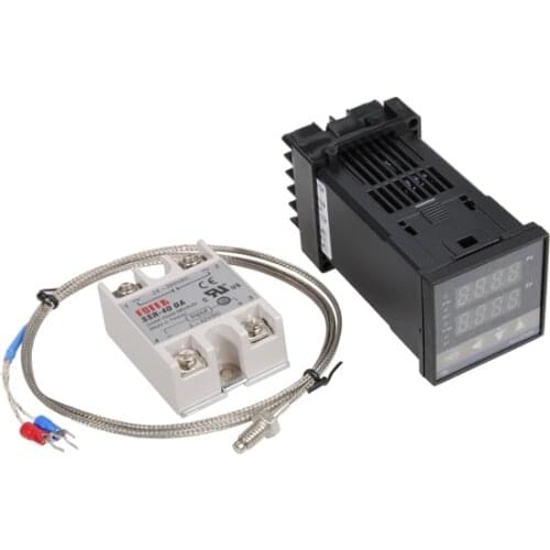 REX-C100 110-240V 1300 Degree Digital PID Temperature Controller Kit with 400 Degree Probe