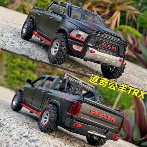 New 1:32 Dodge Ram Trx Alloy Car Simulation Model Pull Back Pickup Off-Road Vehicle Decoration Toy Car Boy Toy Gift Collection