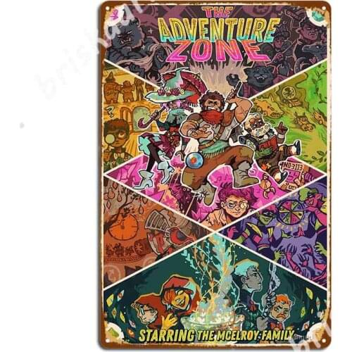 Adventure Zone Balance Poster Metal Signs Wall pub pub Garage Vintage Plaques Tin sign Posters