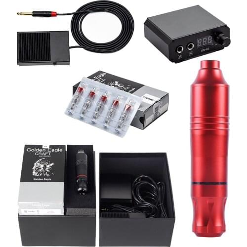 Professional Tattoo Permanent Makeup Set Rotary Pen Machine Tattoo Kits 2A Mini Power Supply Pedal Tattoo Studio Assortment