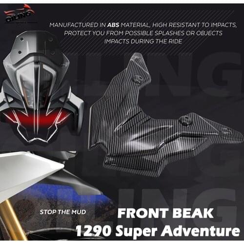 Beak Extender For 1290 Super Adventure R/S/T 2021 2020 2019 18 2017 Front Nose Fairing Cowl Carbon Fiber Front Beak Wheel Fender
