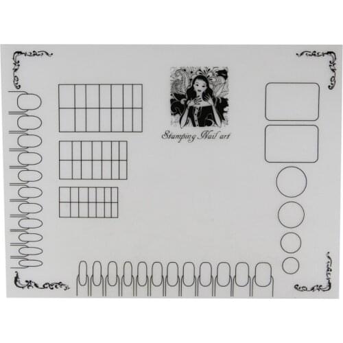 1pcs Nail Art Stamping Silicone Mat For Stamping Decals Nail Stamping Reverse Mat Magic Workshop Nail Art Tools
