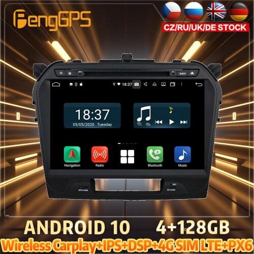 128G Android10 PX6 DSP For SUZUKI Vitara 2015 2017 Car DVD GPS Navigation Auto Radio Stereo Video Multifunction CarPlay HeadUnit