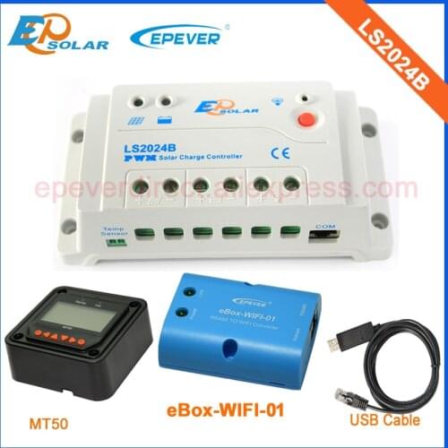 20A Controller PWM Solar Panels 12V 300W 24V 600W charger battery EPEVER regulator USB communication cable MT50 meter and wifi