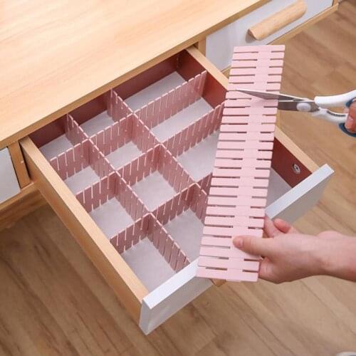 4PCS 37/47CM adjustable DIY storage rack household storage plastic drawer divider storage box divider household tools