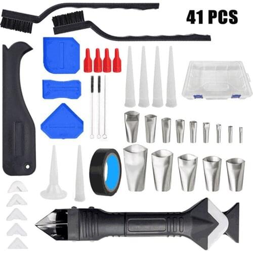 41/32/28pcs Silicone Remover Caulk Finisher Sealant Smooth Scraper Grout Kit Tools Plastic Hand Tools Set Accessories