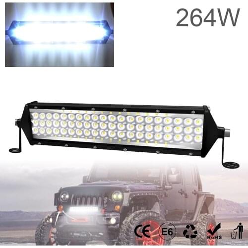5 Row 12 Inch 264W Universal LED Light Bar Waterproof Off Road Driving Led Work Light Bar Combo Beam for Car Tractor Truck