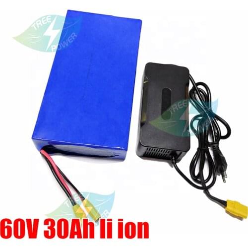 E-bike battery 60V 30ah li-ion battery pack 1800W BMS High power protection 30A Output 30000mAh bike conversion kit