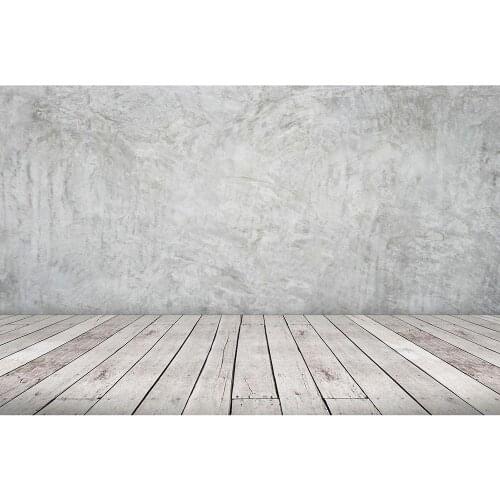 Cement Wall Wooden Floor Photography Background Custom Backdrops Photo Studio for Children Portrait Baby Pets Toy Photoshoot