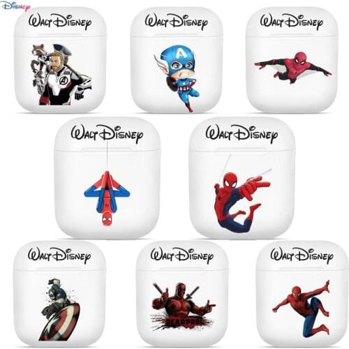 2021 Disney Genuine Iron Man Cases For Apple Airpods 1/2 Protective Bluetooth Wireless Earphone Cover For case