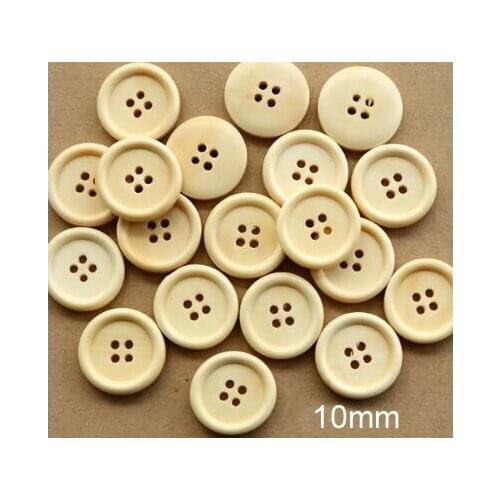 100pcs/lot Wooden Buttons 10mm Round for shirt Garment sewing Sscrapbooking (KK-030)
