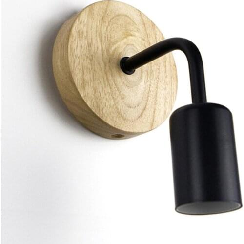 Wood Iron Wall Lamps Vintage Sconce Wall Light Fixture E27 220V Bedside Retro Lamp Industrial Decor Dining Room Bedroom Light