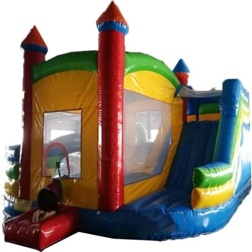 Children inflatable amusement park slide trampoline playground/inflatable bouncer with obstacle course