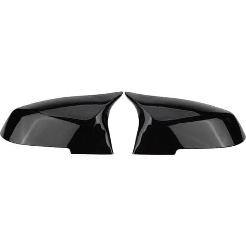 For Bmw F20 F21 F87 M2 F23 F30 F36 X1 E84 Gloss Black Side Mirror Cover Cap Rearview -M4 Style(Bright Black)