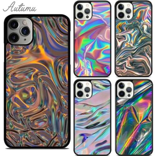 Holographic Dope Trippy Print Phone Case for iPhone 11 12 Pro Max mini X XR XS SE 2020 5 6S 7 8 Plus Samsung S9 S10 Cover shell