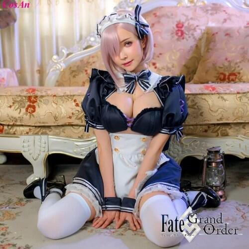 Hot Game Fate/Grand Order Mash Kyrielight Cosplay Costume Sexy Maid Outfit Halloween Party Role Play Clothing A Limited Edition