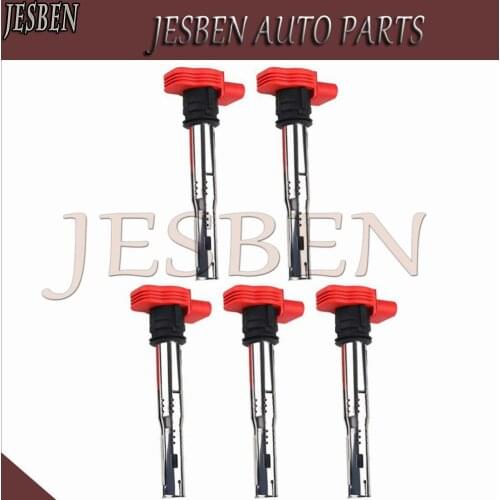 5PCS/LOT Ignition Coil For VW Jetta Golf GTI GLI Passat Tiguan CC Touareg A3 A4 A5 A6 A7 A8 TT Q3 Q5 R8 06E905115E 07K905715F