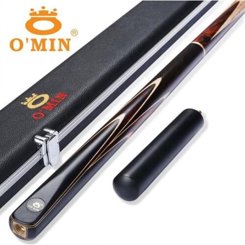 O'Min LingYun 3/4 Pieces Snooker Cue Potts Cue 9.5/10/11.5mm Tip Professional Cue with Excellent Box and Solid Wood Extension