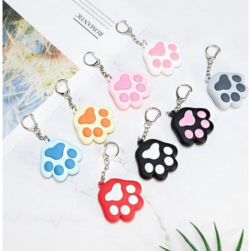 Cute Cat Claw Bell Key Chain Creative Bag Accessories Charm Handbag Pendant for Girls Gifts