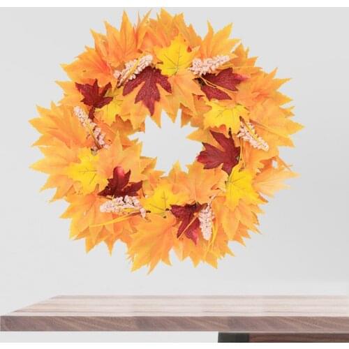 Simulation Maple Leaves Garland Hanging Artificial Wreath Decor Gift, Indoor & Outdoor Party Wall Door Window Decoration