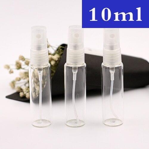 200x10ml New Empty Clear Glass Spray Bottle Perfam Sprayer Bottles Perfume Container Refillable Cosmetic Atomizer Tarvel Gift