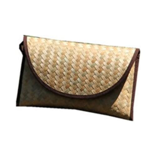 Chinese Style Handmade Original Ethnic Characteristics Chinese Retro Handmade Bamboo Cloth Handle Womens Handbag Storage