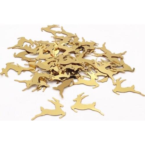 10g 20mm Running Deer Shape Paillettes Golden/Red Sequins Christmas Party Decoration DIY Wedding Sewing Lentejuelas Accessories