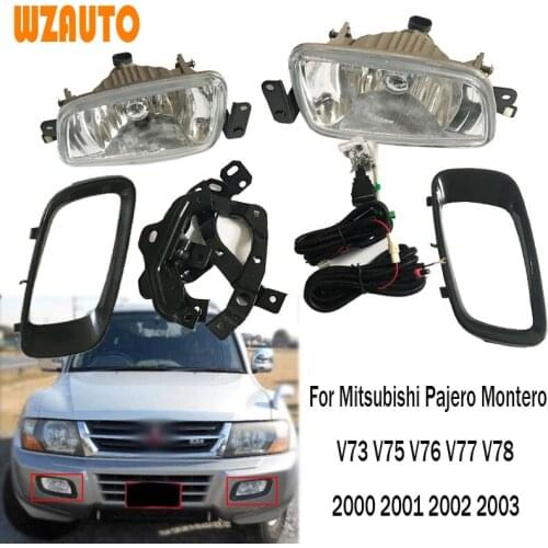 Front Bumper Fog Lamp Light Assy Trim Bezel Wiring Switch Harness For Mitsubishi Pajero Montero V73 V75 V76 V77 V78 2000-2003