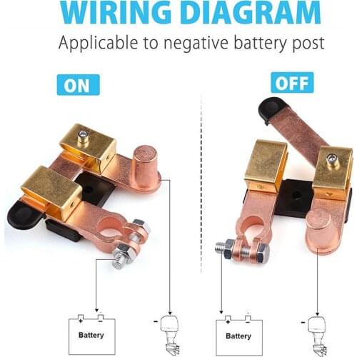 12V-24V Battery Switch 250A For Vehicle RV UTV Universal Side Post Car Switch Cut Off Kill Terminal Anti-leakage Car Motorcycle