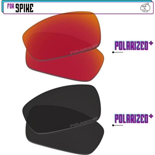 EZReplace Polarized Replacement Lenses for - Oakley Spike Sunglasses - BlackPPlus-RedPPlus