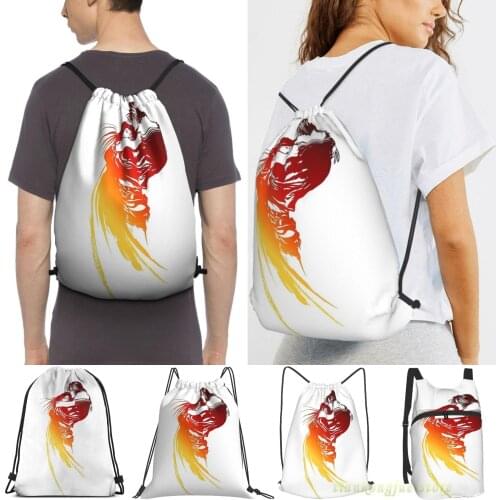 Unisex Drawstring Bags Final Fantasy 8 Logo Women Drawstring Backpacks Men Outdoor Travel Backpacks Training Fitness Bag