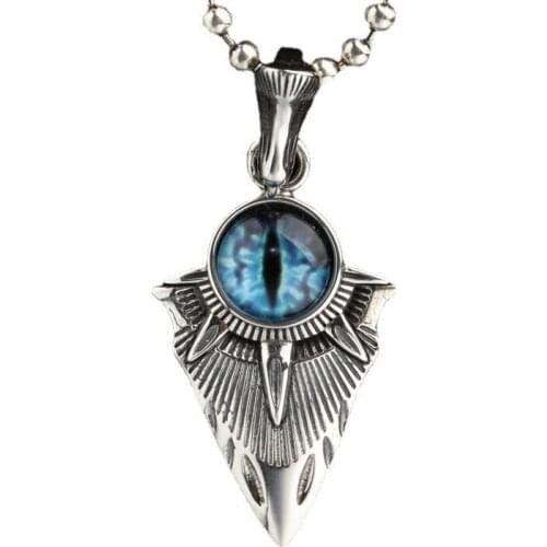S925 Sterling Silver Charm Pendants Popular Evil Blue Eyes Arrow Hanging Jewelry Pure Argentum Amulet for Women Men