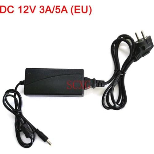 US/UK/EU plug cord DC 12V 3A or 5A with short circuit automatic protection LCD panel standard power adapter for controller board