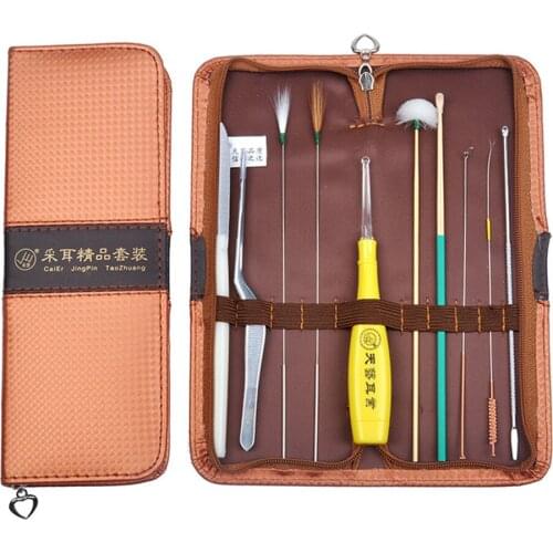 HIMABM 10 Pcs/Set Ear Pick Curette Wax Earpick Removal Remover Ear Scoop Spoon Cleaner Tools