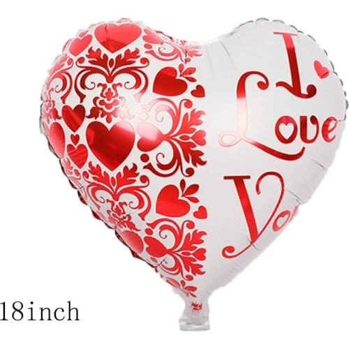 10pcs 18-inch Heart-shaped balloons wedding Valentines Day I love you aluminum foil helium balloons wedding Thanksgiving decor