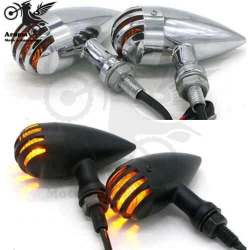 Top quality motorbike turn signal light unviersal screw moto flashers for harley chopper prince cruise motorcycle indicator